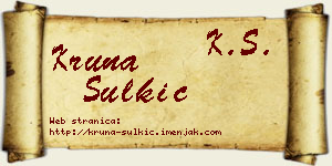 Kruna Šulkić vizit kartica